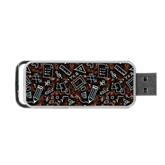 Doodles School Background Art Pattern Portable Usb Flash (two Sides) by Bedest