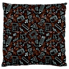 Doodles School Background Art Pattern Large Premium Plush Fleece Cushion Case (one Side) by Bedest