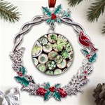 Cactus Nature Plant Desert Metal X mas Wreath Holly leaf Ornament Front