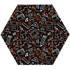 Doodles School Background Art Pattern Wooden Puzzle Hexagon by Bedest