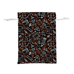 Doodles School Background Art Pattern Lightweight Drawstring Pouch (l) by Bedest