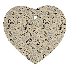 Graphic Decor Backdrop Heart Ornament (two Sides) by Bedest