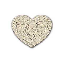 Graphic Decor Backdrop Rubber Coaster (heart) by Bedest