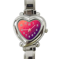 Color Triangle Geometric Textured Heart Italian Charm Watch by Grandong