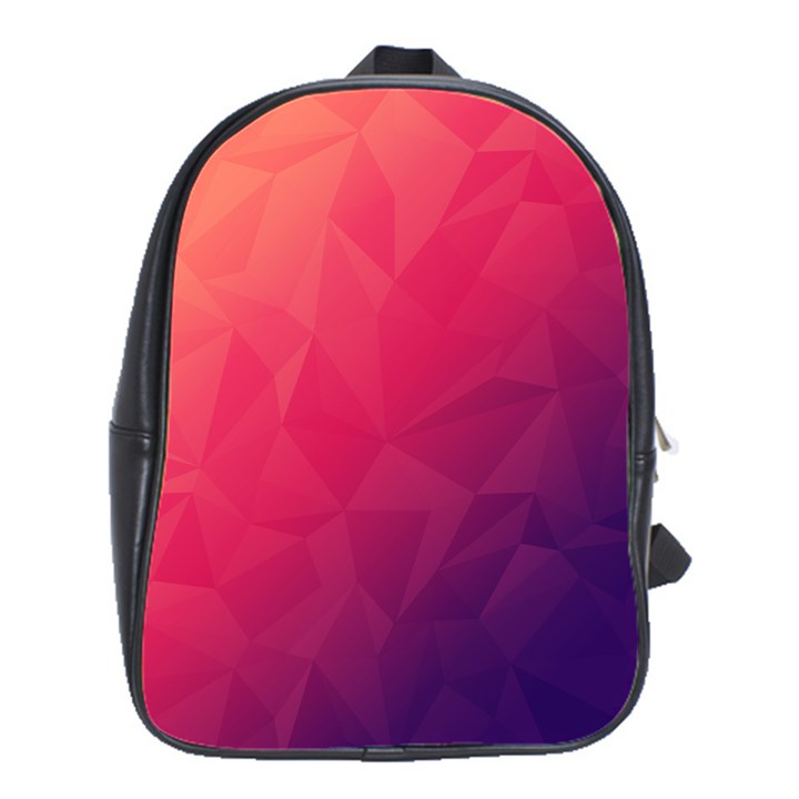 Color Triangle Geometric Textured School Bag (Large)