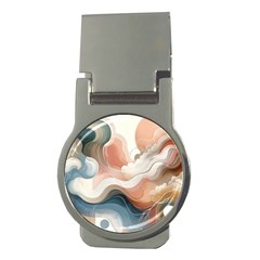 Abstract Pastel Waves Organic Money Clips (round)  by Grandong