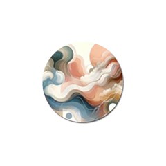 Abstract Pastel Waves Organic Golf Ball Marker by Grandong