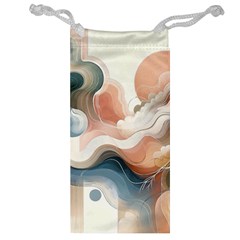 Abstract Pastel Waves Organic Jewelry Bag by Grandong