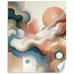 Abstract Pastel Waves Organic Canvas 16  X 20  by Grandong