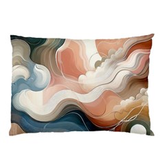 Abstract Pastel Waves Organic Pillow Case by Grandong