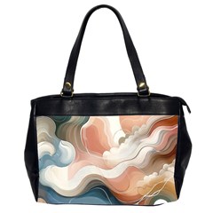 Abstract Pastel Waves Organic Oversize Office Handbag (2 Sides) by Grandong