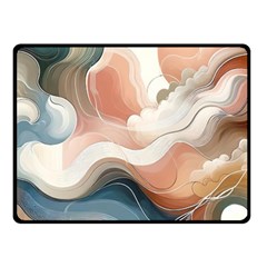 Abstract Pastel Waves Organic Fleece Blanket (small) by Grandong