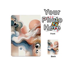 Abstract Pastel Waves Organic Playing Cards 54 Designs (mini) by Grandong