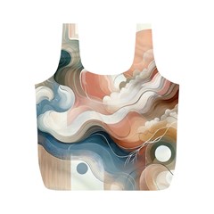 Abstract Pastel Waves Organic Full Print Recycle Bag (m) by Grandong