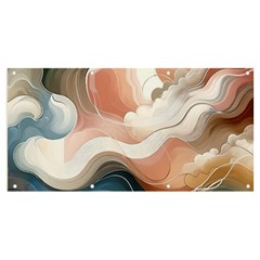 Abstract Pastel Waves Organic Banner And Sign 8  X 4  by Grandong