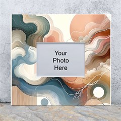 Abstract Pastel Waves Organic White Wall Photo Frame 5  X 7  by Grandong