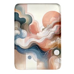 Abstract Pastel Waves Organic Rectangular Glass Fridge Magnet (4 Pack) by Grandong