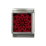 Kaleidoscope Template Red Abstract Italian Charm (13mm) Front