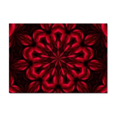 Kaleidoscope Template Red Abstract Sticker A4 (10 Pack) by Grandong