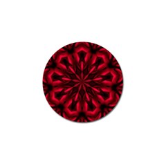 Kaleidoscope Template Red Abstract Golf Ball Marker by Grandong