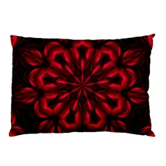 Kaleidoscope Template Red Abstract Pillow Case (two Sides) by Grandong