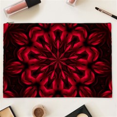 Kaleidoscope Template Red Abstract Cosmetic Bag (xxl) by Grandong