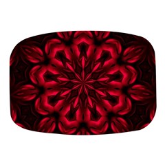 Kaleidoscope Template Red Abstract Mini Square Pill Box by Grandong