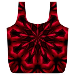 Kaleidoscope Template Red Abstract Full Print Recycle Bag (xxxl) by Grandong