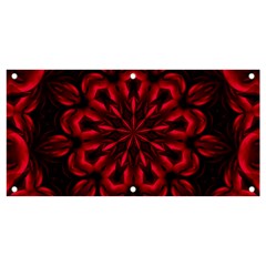 Kaleidoscope Template Red Abstract Banner And Sign 4  X 2  by Grandong