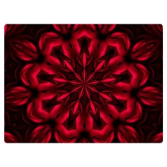 Kaleidoscope Template Red Abstract Two Sides Premium Plush Fleece Blanket (extra Small) by Grandong