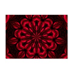 Kaleidoscope Template Red Abstract Crystal Sticker (a4) by Grandong