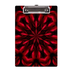 Kaleidoscope Template Red Abstract A5 Acrylic Clipboard by Grandong