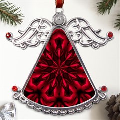 Kaleidoscope Template Red Abstract Metal Angel With Crystal Ornament by Grandong