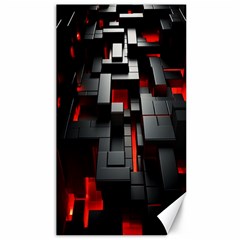 3d Back Red Abstract Pattern Canvas 40  X 72  by Grandong