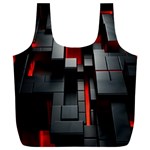 3d Back Red Abstract Pattern Full Print Recycle Bag (XXL) Back