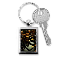 Abstract Shiny Pattern Key Chain (rectangle) by Grandong