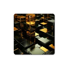 Abstract Shiny Pattern Square Magnet by Grandong