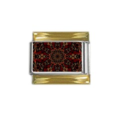 Kaleidoscope Multicoloured Gold Trim Italian Charm (9mm) by Grandong