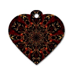 Kaleidoscope Multicoloured Dog Tag Heart (one Side) by Grandong