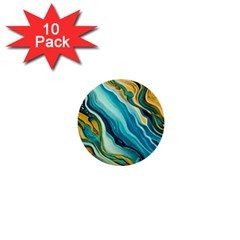 Painting Liquid Water 1  Mini Buttons (10 Pack)  by Grandong