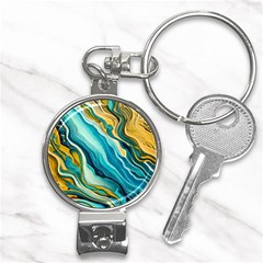 Painting Liquid Water Nail Clippers Key Chain by Grandong