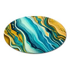 Painting Liquid Water Oval Magnet