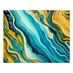 Painting Liquid Water Two Sides Premium Plush Fleece Blanket (large) by Grandong