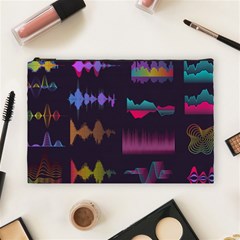 Colorful Sound Wave Set Cosmetic Bag (large) by Bedest