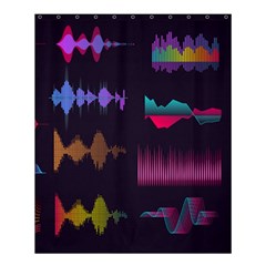 Colorful Sound Wave Set Shower Curtain 60  X 72  (medium) 