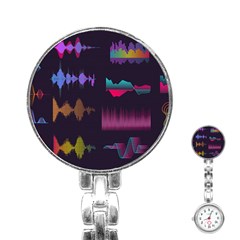 Colorful Sound Wave Set Stainless Steel Nurses Watch by Bedest