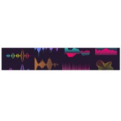 Colorful Sound Wave Set Large Premium Plush Fleece Scarf  by Bedest