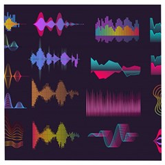 Colorful Sound Wave Set Wooden Puzzle Square by Bedest