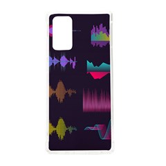 Colorful Sound Wave Set Samsung Galaxy Note 20 Tpu Uv Case by Bedest