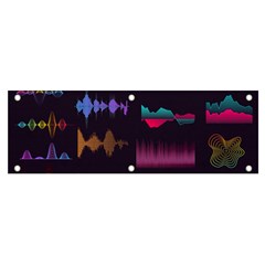 Colorful Sound Wave Set Banner And Sign 6  X 2  by Bedest